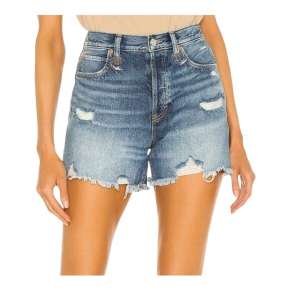 We the Free by Free People Makai Distressed Denim Cutoff Short Summer Women's 26 - Picture 1 of 9